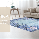Ultra Soft Area Rug, Non Slip, Stain Resistant, Washable Area Rugs for Living Room, Bedroom, Dreamy Colorful Modern Motif(Blue)