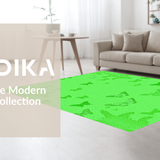 Ultra Soft Area Rug, Non Slip, Stain Resistant, Washable Area Rugs for Living Room, Bedroom, Vibrant Insect-Themed Aesthetic(Green)
