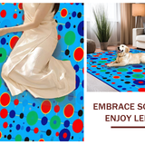 Bright Blue Geometric Inspiration(Blue)