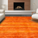 Ultra Soft Area Rug, Non Slip, Stain Resistant, Washable Area Rugs for Living Room, Bedroom, Luxurious Abstract Color Fusion(Orange)