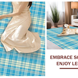 Chic Light Blue Plaid Aesthetic(Blue)