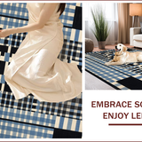Ultra Soft Area Rug, Non Slip, Stain Resistant, Washable Area Rugs for Living Room, Bedroom, Contemporary Stained Patterned Surface(Blue)