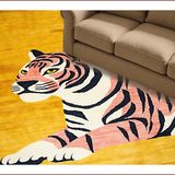 Ultra Soft Area Rug, Non Slip, Stain Resistant, Washable Area Rugs for Living Room, Bedroom, Vibrant Yellow Animal Motif(Gold)