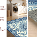 Elegant Ivory and Blue Motif(Beige)