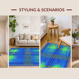 Modern Artful Tiled Arrangement(Blue)