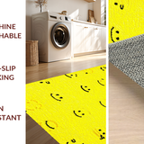 Ultra Soft Area Rug, Non Slip, Stain Resistant, Washable Area Rugs for Living Room, Bedroom, Sunny Vintage Iconic Pattern(Yellow)