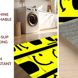 Ultra Soft Area Rug, Non Slip, Stain Resistant, Washable Area Rugs for Living Room, Bedroom, Eclectic Y2K Graphic Statement(Yellow)