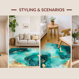 Striking Gold and Aqua Motif(Green)