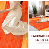 Ultra Soft Area Rug, Non Slip, Stain Resistant, Washable Area Rugs for Living Room, Bedroom, Vibrant Abstract Shaggy Aesthetic(Red)