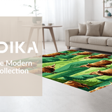 Ultra Soft Area Rug, Non Slip, Stain Resistant, Washable Area Rugs for Living Room, Bedroom, Whimsical Rustic Animal Print(Brown)