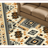 Ultra Soft Area Rug, Non Slip, Stain Resistant, Washable Area Rugs for Living Room, Bedroom, Beige Aztec Pattern Bedroom Non-Slip Carpet(Beige)
