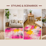 Dynamic Floral Inspired Visual Harmony(Pink)