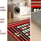Ultra Soft Area Rug, Non Slip, Stain Resistant, Washable Area Rugs for Living Room, Bedroom, Stylish Minimalist Dice Design(Red)
