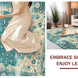 Distressed Aqua Geometric Elegance(Blue)