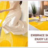 Ultra Soft Area Rug, Non Slip, Stain Resistant, Washable Area Rugs for Living Room, Bedroom, Contemporary Circles Yellow Aesthetic(Yellow)