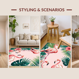 Artistic Flamingo and Leaf Ensemble(Pink)