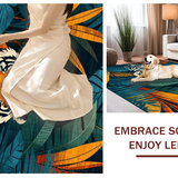 Lush Deep Blue Garden Elements(Blue)