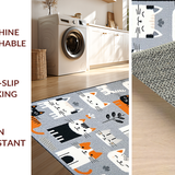 Ultra Soft Area Rug, Non Slip, Stain Resistant, Washable Area Rugs for Living Room, Bedroom, Contemporary Fun Animal Motif(Gray)