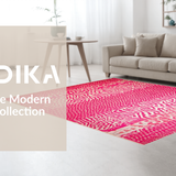 Ultra Soft Area Rug, Non Slip, Stain Resistant, Washable Area Rugs for Living Room, Bedroom, Playful Pink Cheetah Aesthetic(Pink)