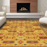 Ultra Soft Area Rug, Non Slip, Stain Resistant, Washable Area Rugs for Living Room, Bedroom, Rustic Mustard Accent Mat(Gold)