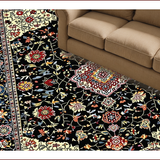 Ultra Soft Area Rug, Non Slip, Stain Resistant, Washable Area Rugs for Living Room, Bedroom, Luxurious Double Plush Aesthetic(Black)
