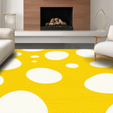 Ultra Soft Area Rug, Non Slip, Stain Resistant, Washable Area Rugs for Living Room, Bedroom, Vibrant Yellow Abstract Design(Yellow)