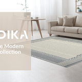 Ultra Soft Area Rug, Non Slip, Stain Resistant, Washable Area Rugs for Living Room, Bedroom, Rustic Textured Patterned Design(Gray)
