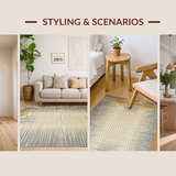 Ultra Soft Area Rug, Non Slip, Stain Resistant, Washable Area Rugs for Living Room, Bedroom, Stylish Neutral Palette Animal Design(Beige)