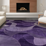 Ultra Soft Area Rug, Non Slip, Stain Resistant, Washable Area Rugs for Living Room, Bedroom, Artistic Contemporary Soft Surface(Purple)