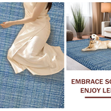 Ultra Soft Area Rug, Non Slip, Stain Resistant, Washable Area Rugs for Living Room, Bedroom, Scalloped Bow Bath Mat(Blue)