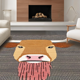 Whimsical Colorful Cow Character Design(Gray)