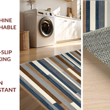 Ultra Soft Area Rug, Non Slip, Stain Resistant, Washable Area Rugs for Living Room, Bedroom, Lively Patterned Striping with Flair(Brown)