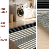 Bold Striped Checkerboard Fusion(Beige)