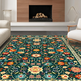 Chic Green Floral Motif(Green)