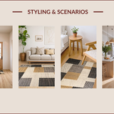 Ultra Soft Area Rug, Non Slip, Stain Resistant, Washable Area Rugs for Living Room, Bedroom, Vintage Cozy Cowhide Aesthetic(Gray)