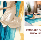 Contemporary Swirling Aquatic Design(Blue)