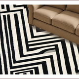 Ultra Soft Area Rug, Non Slip, Stain Resistant, Washable Area Rugs for Living Room, Bedroom, Chic Abstract Animal Print Aesthetic(Black)