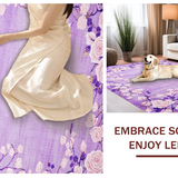 Ultra Soft Area Rug, Non Slip, Stain Resistant, Washable Area Rugs for Living Room, Bedroom, Whimsical Girly Flower Motif(Purple)