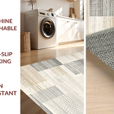 Ultra Soft Area Rug, Non Slip, Stain Resistant, Washable Area Rugs for Living Room, Bedroom, Stylish Distressed Cozy Vibe(Beige)