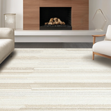 Ultra Soft Area Rug, Non Slip, Stain Resistant, Washable Area Rugs for Living Room, Bedroom, Elegant Beige Shaggy Grid Motif(Beige)