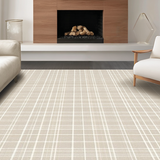 Ultra Soft Area Rug, Non Slip, Stain Resistant, Washable Area Rugs for Living Room, Bedroom, Vibrant Creamy Checkerboard Visual(Beige)