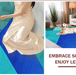 Ultra Soft Area Rug, Non Slip, Stain Resistant, Washable Area Rugs for Living Room, Bedroom, Modern Abstract Stain Resistant Living Room(Blue) - ODIKA