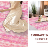 Ultra Soft Area Rug, Non Slip, Stain Resistant, Washable Area Rugs for Living Room, Bedroom, Pretty Bow Rug, Pink Delight(Pink)