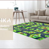 Ultra Soft Area Rug, Non Slip, Stain Resistant, Washable Area Rugs for Living Room, Bedroom, Multi Color Educational Play Area Activity Rug(Green)