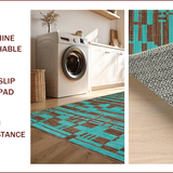 Rustic Cozy Turquoise Patterned Delight(Blue)
