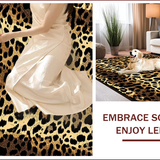 Ultra Soft Area Rug, Non Slip, Stain Resistant, Washable Area Rugs for Living Room, Bedroom, Sleek Earthy Animal Print Style(Brown)