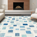 Ultra Soft Area Rug, Non Slip, Stain Resistant, Washable Area Rugs for Living Room, Bedroom, Blue Ribbon Rug:  Playful Decorative Bowknot Area Rug(Blue)
