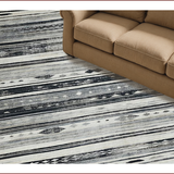 Ultra Soft Area Rug, Non Slip, Stain Resistant, Washable Area Rugs for Living Room, Bedroom, Rustic Vintage Ethnic Motif(Gray)