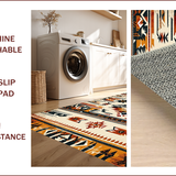 Ultra Soft Area Rug, Non Slip, Stain Resistant, Washable Area Rugs for Living Room, Bedroom, Non-Slip Aztec Print Living Room Rug(Beige)