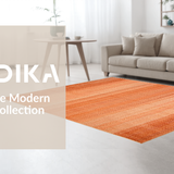 Ultra Soft Area Rug, Non Slip, Stain Resistant, Washable Area Rugs for Living Room, Bedroom, Warm Earthy Minimalist Aesthetic(Orange)